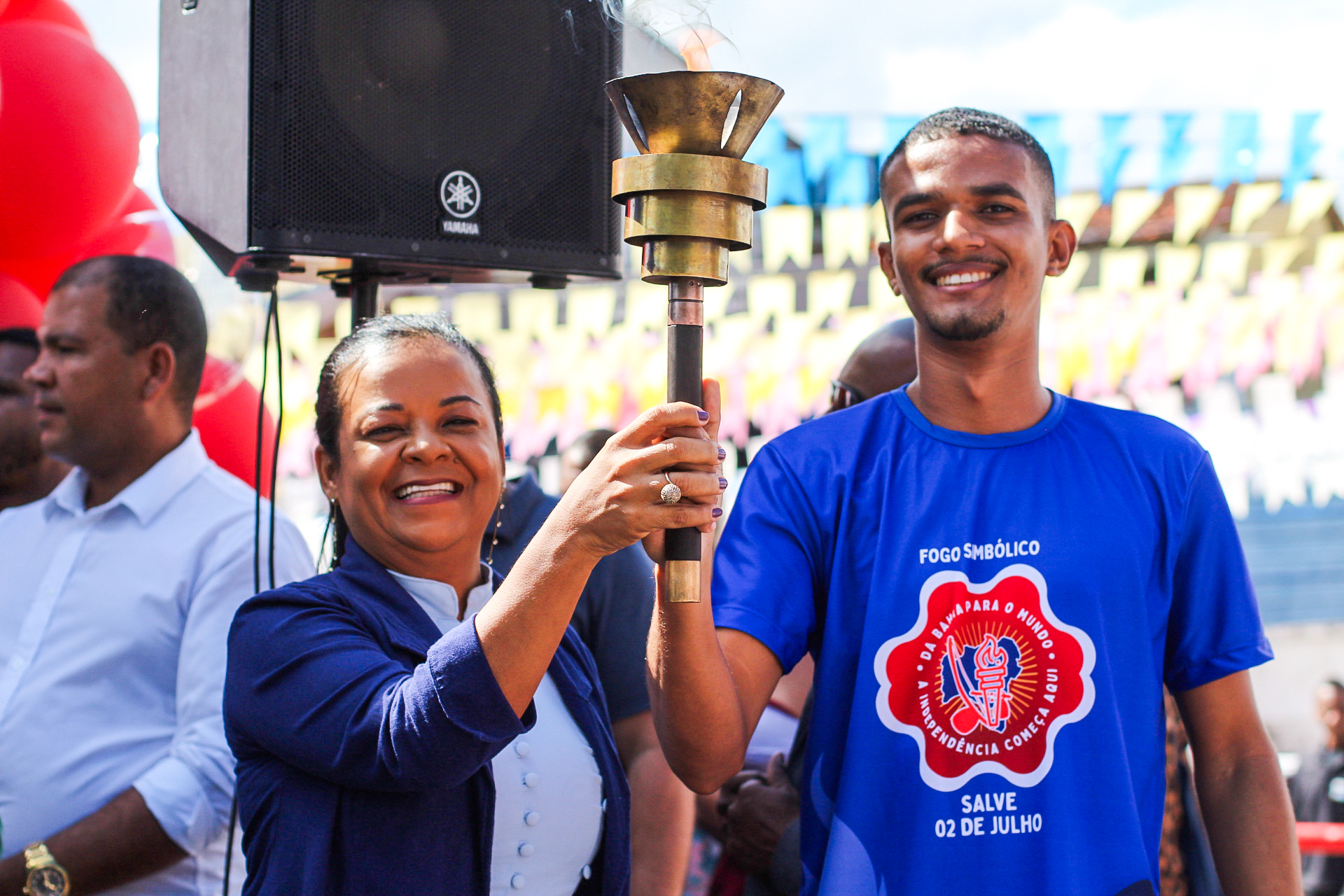 Vereadores participam da cerimônia do Fogo Simbólico da Independência em Candeias